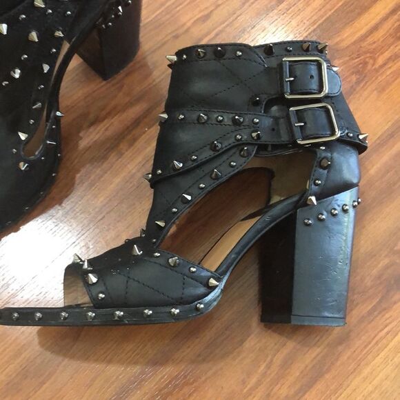 Laurence Decade Paris Studded biker chunky heels - Picture 2 of 13